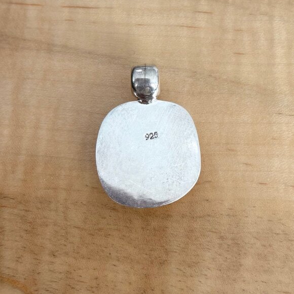 Vintage Dichroic Pendant Sterling Silver Blue Purple Glass Vintage - Picture 4 of 8